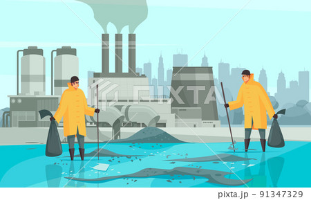 Industrial Pollution Water Composition 91347329