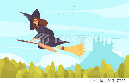 Fairy Tale Witch Background 91347765