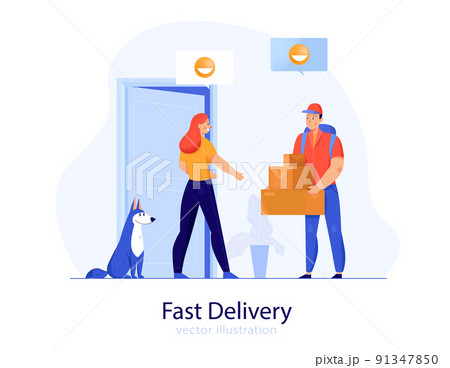 Fast Delivery Illustration Fast Delivery Illustration 91347850
