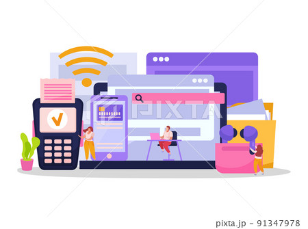 Wireless Devices Flat Composition 91347978