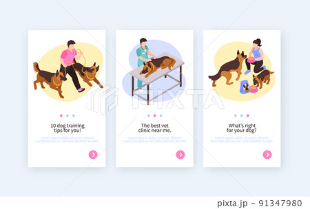 Dog Breeding Vertical Banners 91347980