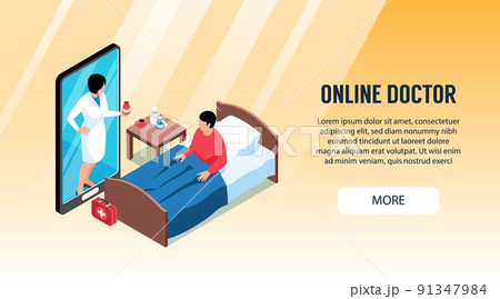 Online Doctor Horizontal Banner 91347984