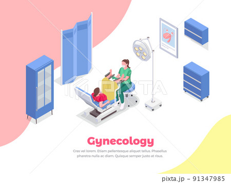 Pregnancy Isometric Composition 91347985