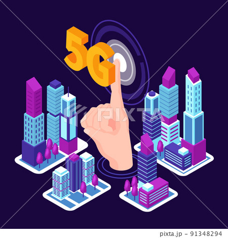 5G City Connect Composition 5G City Connect Composition 91348294