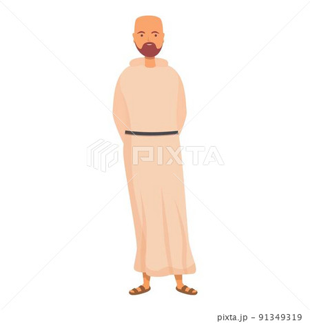 Incarnation monk icon cartoon vector. Man meditate. Image give 91349319