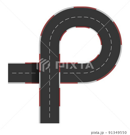 View racetrack icon cartoon vector. Car race. Top map View racetrack icon cartoon vector. Car race. Top map 91349550
