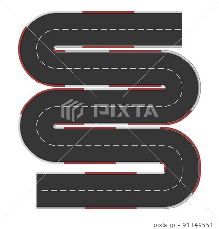 Top racetrack icon cartoon vector. Car race. Road formula 91349551