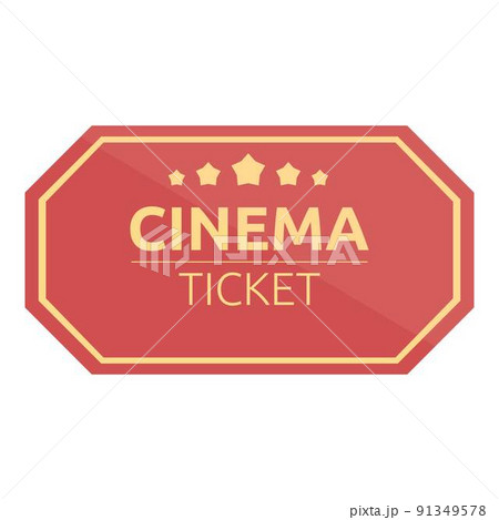 Home cinema ticket icon cartoon vector. Old pass. Movie event 91349578