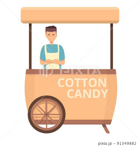 Fresh cotton candy icon cartoon vector. Cart... - Stock Illustration  [91349882] - PIXTA