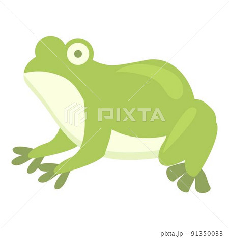 Lotus frog icon cartoon vector. Cute smile. Water animal Lotus frog icon cartoon vector. Cute smile. Water animal 91350033