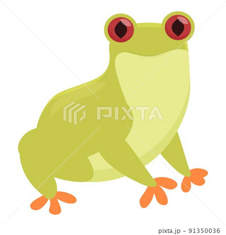 Red eye frog icon cartoon vector. Cute toad.... - Stock Illustration  [91350036] - PIXTA