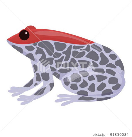 Stone frog icon cartoon vector. Cute toad. Smile funny 91350084