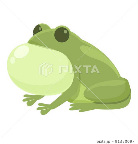 Big frog icon cartoon vector. Jump animal. Life tree Big frog icon cartoon vector. Jump animal. Life tree 91350097