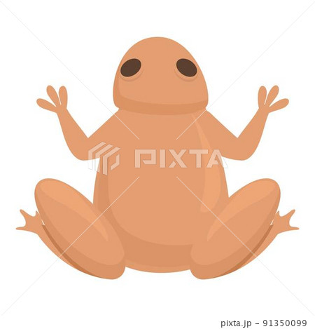 Top view frog icon cartoon vector. Water animal. Funny character Top view frog icon cartoon vector. Water animal. Funny character 91350099