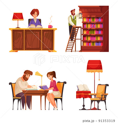 Old Library Book Composition 91353319