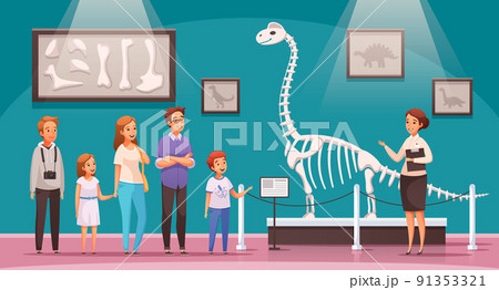 Cartoon Dinosaurs Exhibition Composition Cartoon Dinosaurs Exhibition Composition 91353321