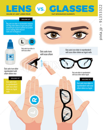 Lens Vs Glasses Background Lens Vs Glasses Background 91353322