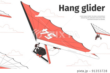 Hang Glider Illustration Hang Glider Illustration 91353728