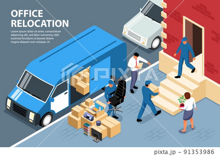 Office Relocation Loading Composition Office Relocation Loading Composition 91353986