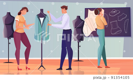 Clothes Modeling Flat Background 91354105