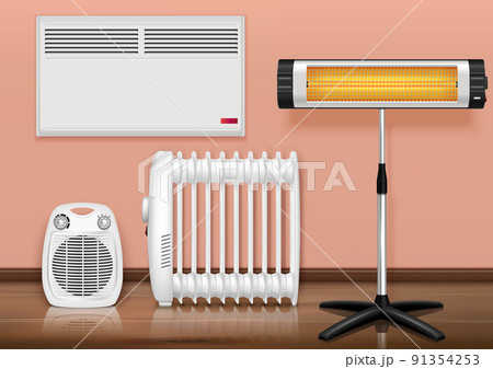 Heaters Interior Realistic Composition Heaters Interior Realistic Composition 91354253