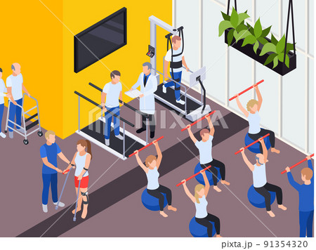 Physiotherapy Rehabilitation Practice Isometric 91354320