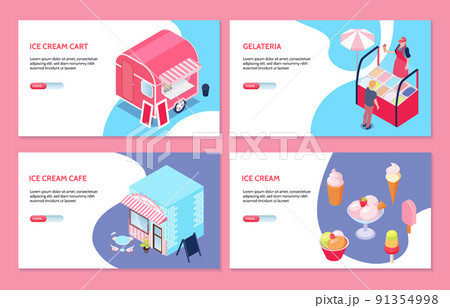 Ice Cream Banners Set 91354998