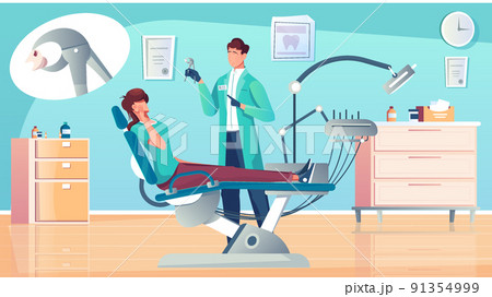 Tooth Removal Flat Composition Tooth Removal Flat Composition 91354999