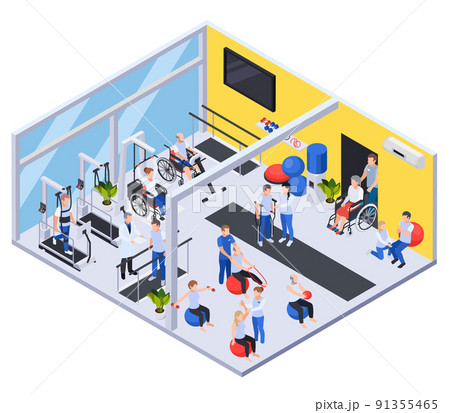 Physiotherapy Rehabilitation Center Isometric. Physiotherapy Rehabilitation Center Isometric. 91355465