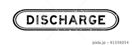 Grunge black discharge word rubber seal stamp on white background 91356054