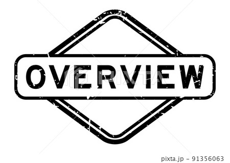 Grunge black overview word rubber seal stamp on white background Grunge black overview word rubber seal stamp on white background 91356063