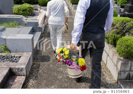 お墓参り,年間行事 91356965