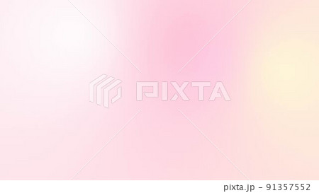 ピンクと黄色のやわらかなグラデーション背景　ピンク系　 91357552