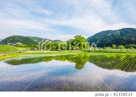 《岐阜県》恵那市　田園風景 91358514