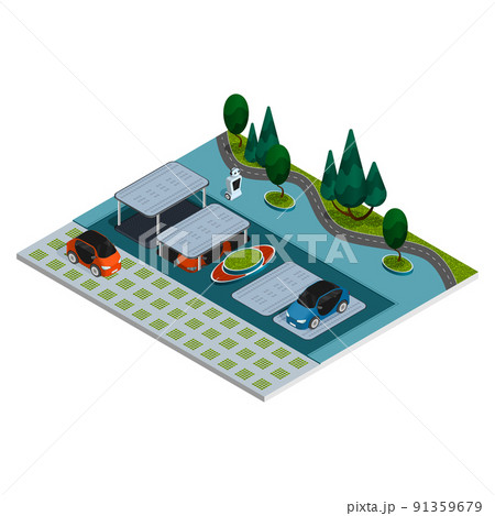 Parking Isometric Composition 91359679