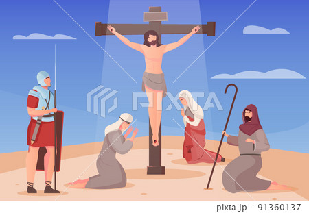 Crucified Jesus Illustration Crucified Jesus Illustration 91360137