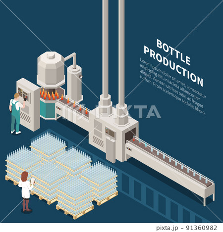 Bottle Production Line Background 91360982