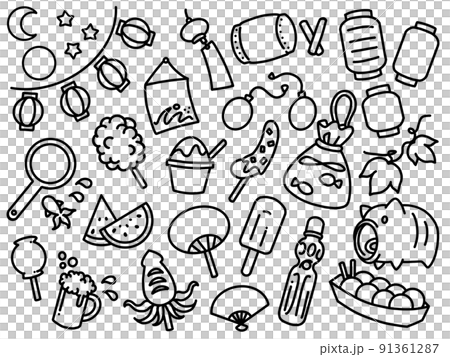 Summer festival accessory illustration summary 91361287