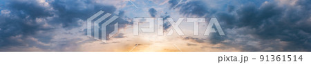 Dramatic panorama sky with storm cloud on a cloudy day. Dramatic panorama sky with storm cloud on a cloudy day. 91361514