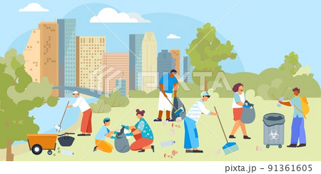 Clearing Volunteers Flat Composition 91361605