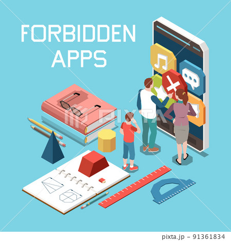 Apps Parental Control Isometric 91361834