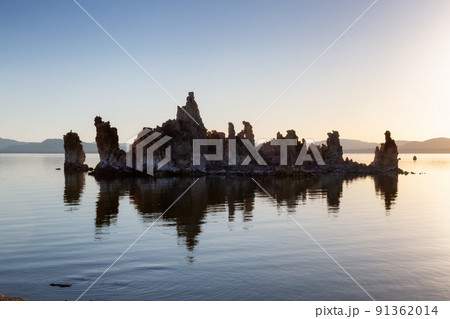 Tufa towers rock formation in Mono Lake. Sunrise 91362014