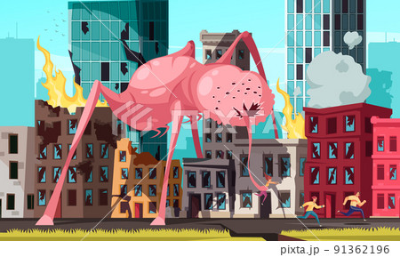 Monster Cartoon Illustration Monster Cartoon Illustration 91362196