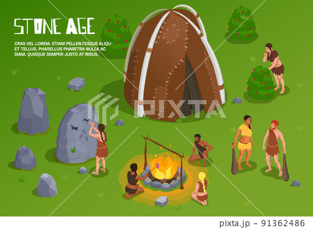 Stone Age Outdoor Background Stone Age Outdoor Background 91362486