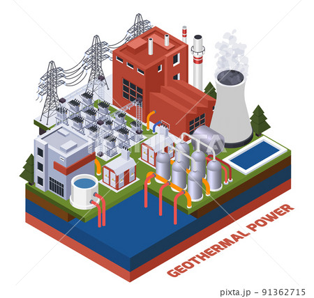 Electricity Isometric Composition 91362715