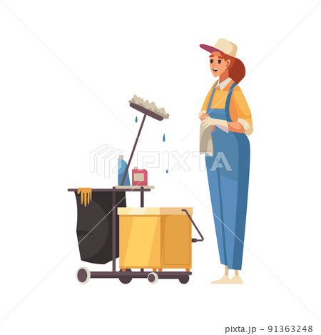 Cleaner Flat Icon Cleaner Flat Icon 91363248