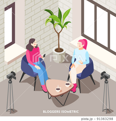 Bloggers Isometric Background Bloggers Isometric Background 91363298