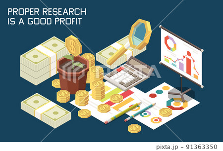 Proper Research Isometric Background 91363350