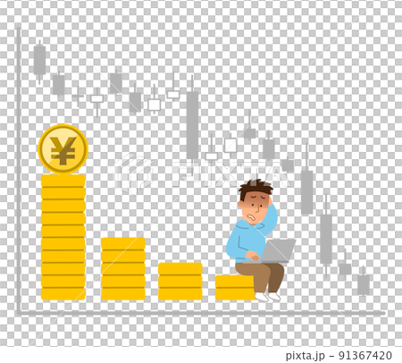 投資・下落8・男性1 91367420