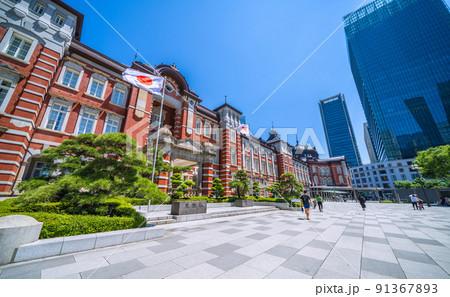 日本の東京都市景観 歴史的猛暑日…6月だがまるで真夏…東京駅赤レンガ駅舎などを望む 日本の東京都市景観 歴史的猛暑日…6月だがまるで真夏…東京駅赤レンガ駅舎などを望む 91367893